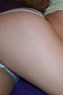 Blonde teen takes pictures of herself in bed showing-10