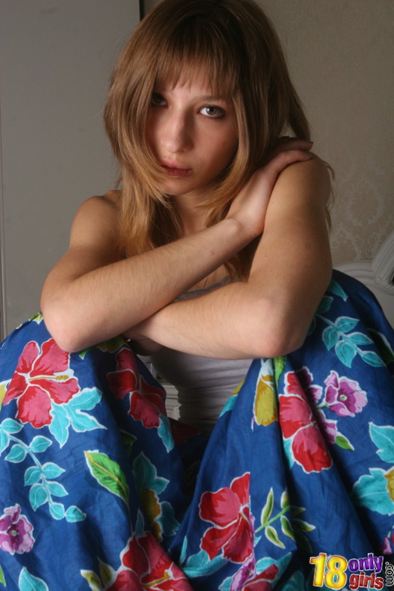 Girl pulling down all her garments 1