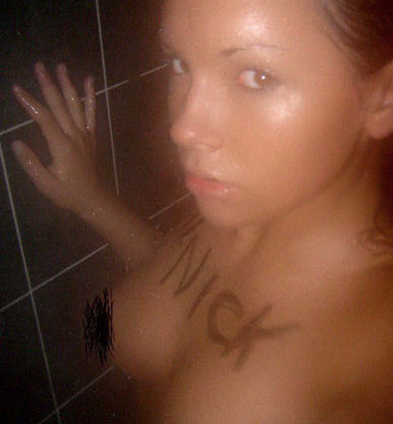 Horny teen Sophie posing naked and topless 2