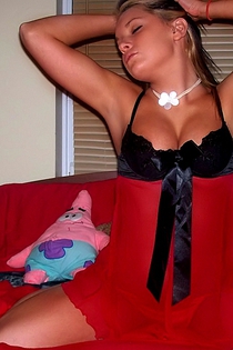 Horny teen Sophie posing naked and topless-09