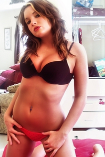 Horny teen Sophie posing naked and topless-12