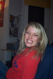 Blonde-haired busty teen gets naked and shows off-00