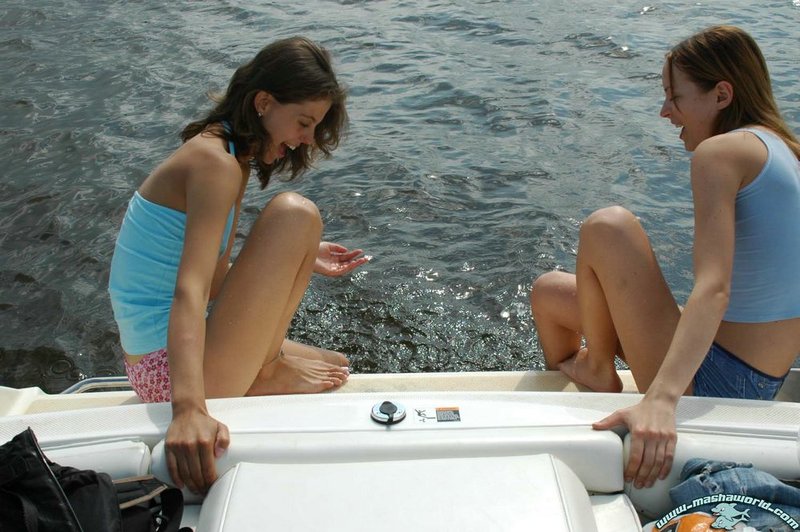 Ivana and Masha enjoying the sea 1