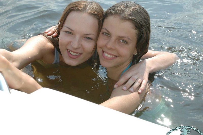 Ivana and Masha enjoying the sea 9