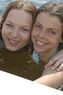 Ivana and Masha enjoying the sea-08