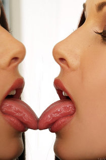 Sexy girl wearing two coloured stockings -09