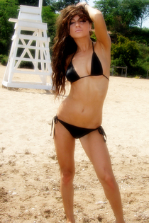 Hot bikini babes showing off at the beach-10
