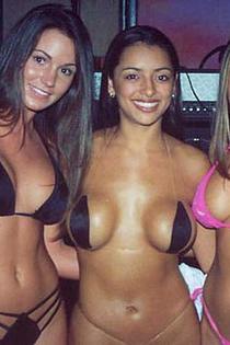 Hot bikini babes showing off at the beach-12