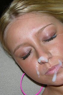 Blonde gets face bashed with cum-10