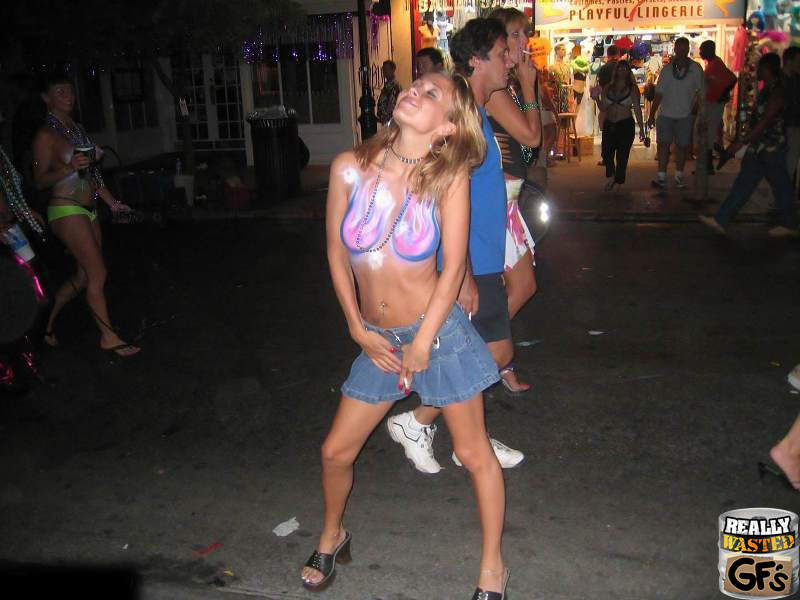 Crazy drunk sluts show their young tits 2