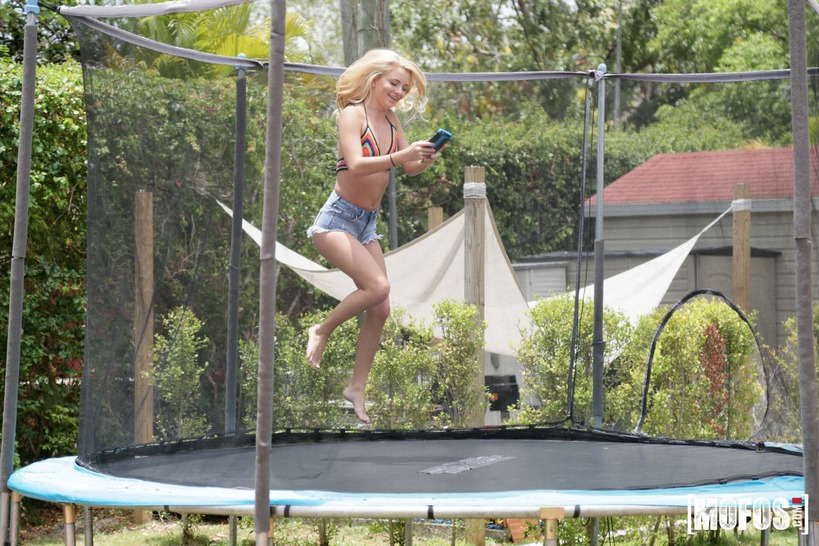 Trampoline Cock Worship 2