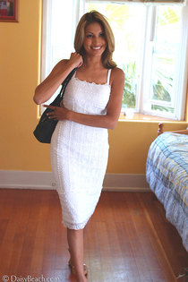 Veronica Taking Off Her Little White Dress-00