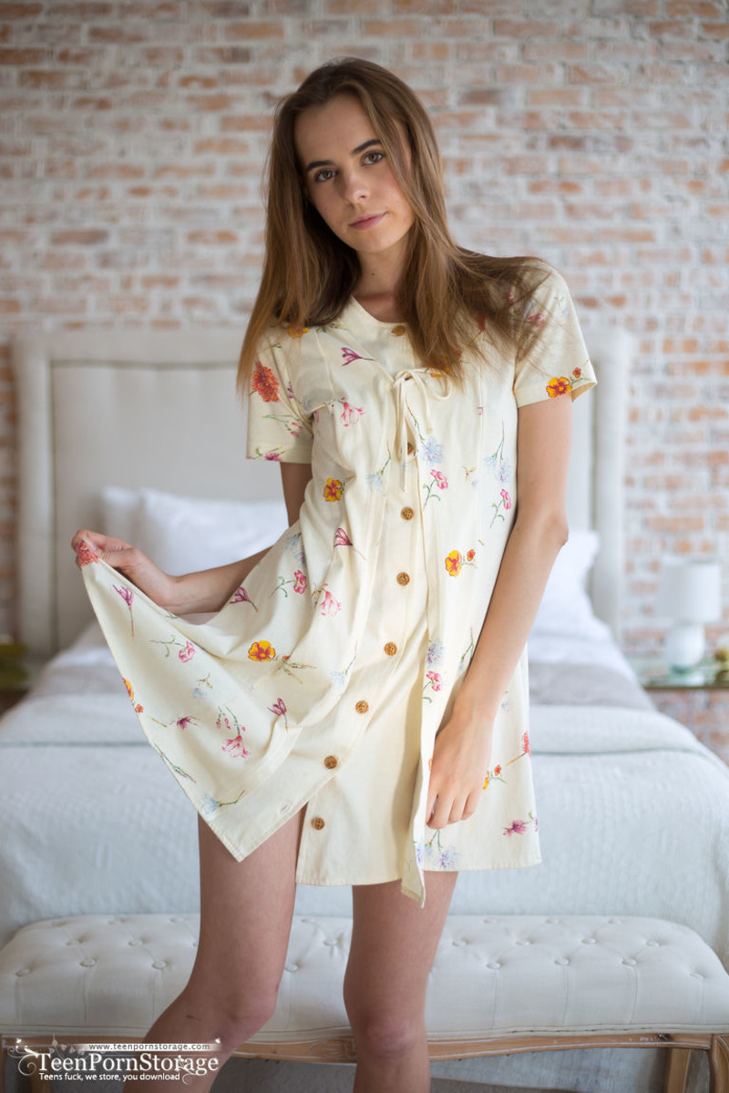 Brunette posing naked 1